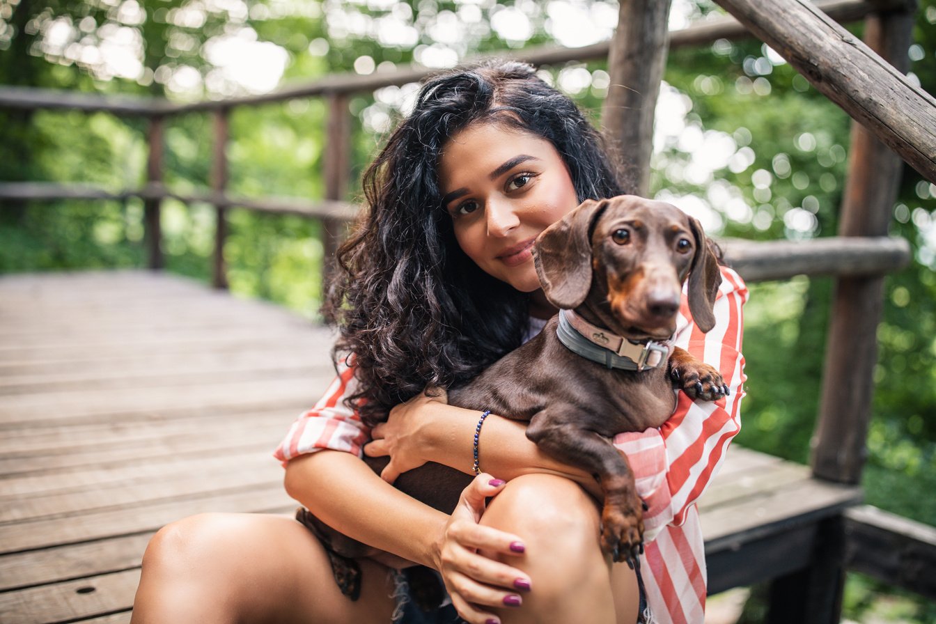 Woman with dog